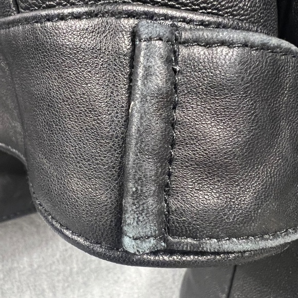 Cole Haan 100% Lambskin Full Zip Moto Jacket No Size Snap Collar Biker Grunge - Picture 10 of 11